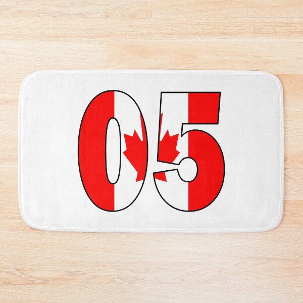 Item preview, Number 05 with Canadia flag on the background designed and sold by AllShirts21.