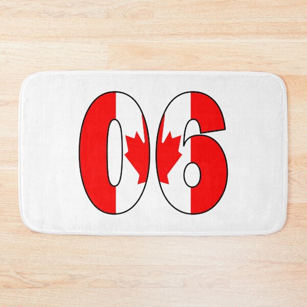 Item preview, Number 06 with Canadia flag on the background designed and sold by AllShirts21.