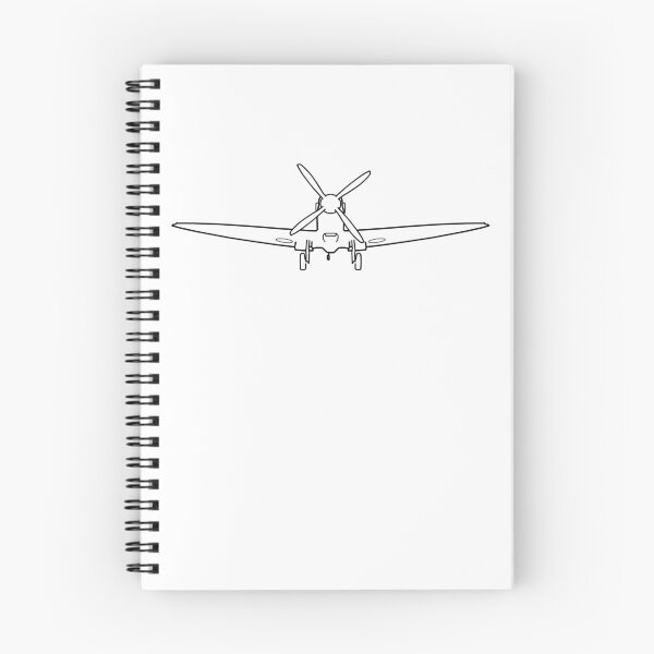 Item preview, Vintage Supermarine Spitfire fighter aircraft wheels down outline graphic (black) designed and sold by soitwouldseem.