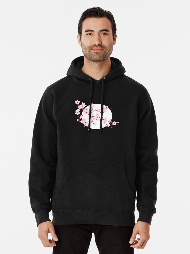 Black cherry blossom hoodie best sale