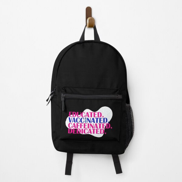 Item preview, Educated Vaccinated Caffeinated Dedicated Funny Vaccinated Quote designed and sold by ZETTIF ⭐⭐⭐⭐⭐.