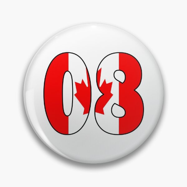 Item preview, Number 08 with Canadia flag on the background designed and sold by AllShirts21.