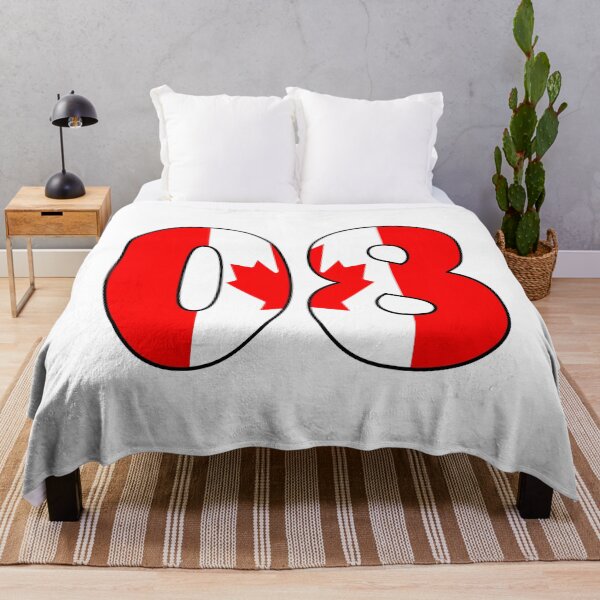 Item preview, Number 08 with Canadia flag on the background designed and sold by AllShirts21.
