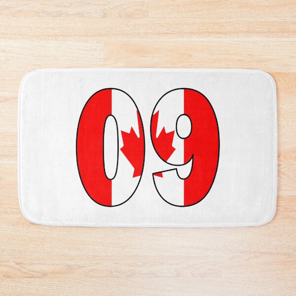 Item preview, Number 09 with Canadia flag on the background designed and sold by AllShirts21.