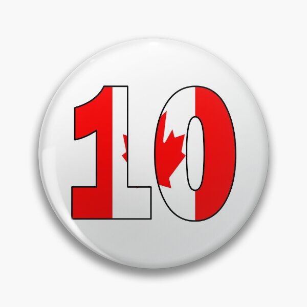 Item preview, Number 10 with Canadian flag on the background designed and sold by AllShirts21.