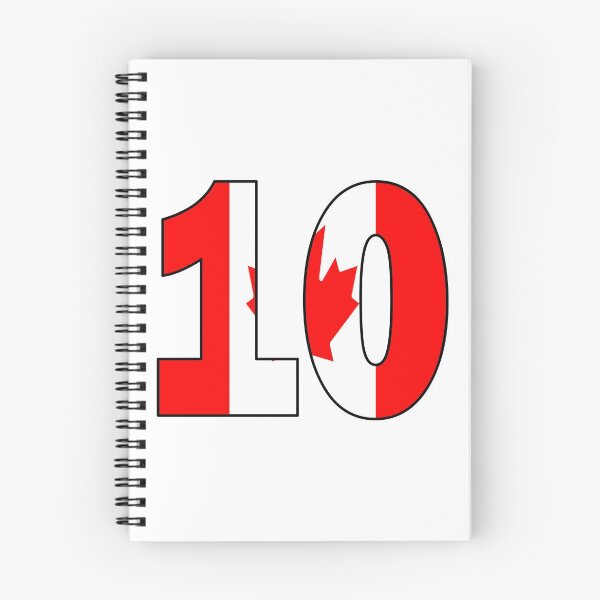 Item preview, Number 10 with Canadian flag on the background designed and sold by AllShirts21.