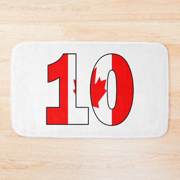 Item preview, Number 10 with Canadian flag on the background designed and sold by AllShirts21.