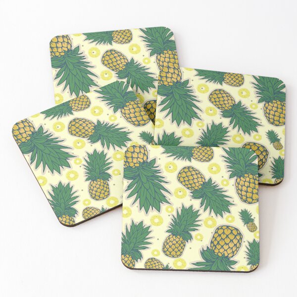Item preview, Patrón de piña sobre fondo amarillo lunares designed and sold by DesignByCris.