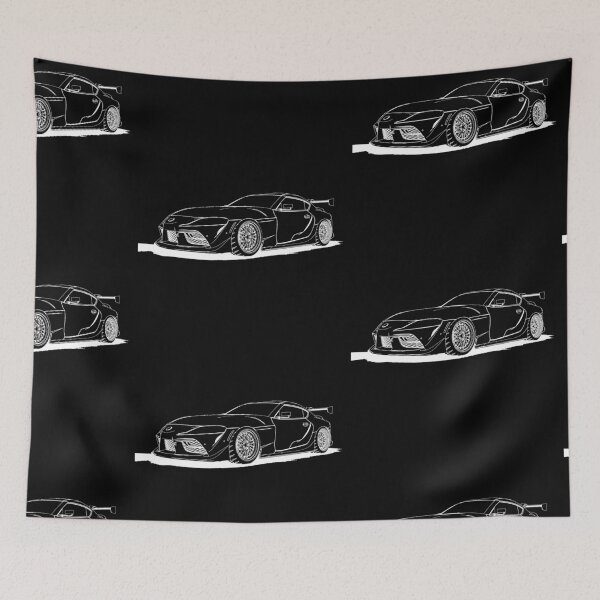 Item preview, Supra JDM Wireframe Front Black Drawing designed and sold by Auto-Prints.