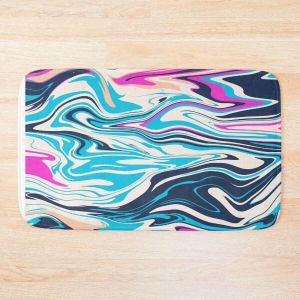 Item preview, pink blue abstract marble paint designed and sold by meh4u2.