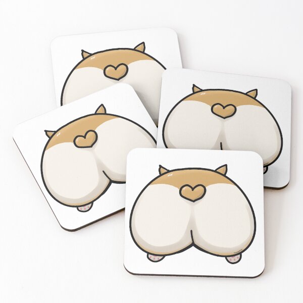 Item preview, Cute Heart Corgi Butt Bum  designed and sold by TunafishArt.