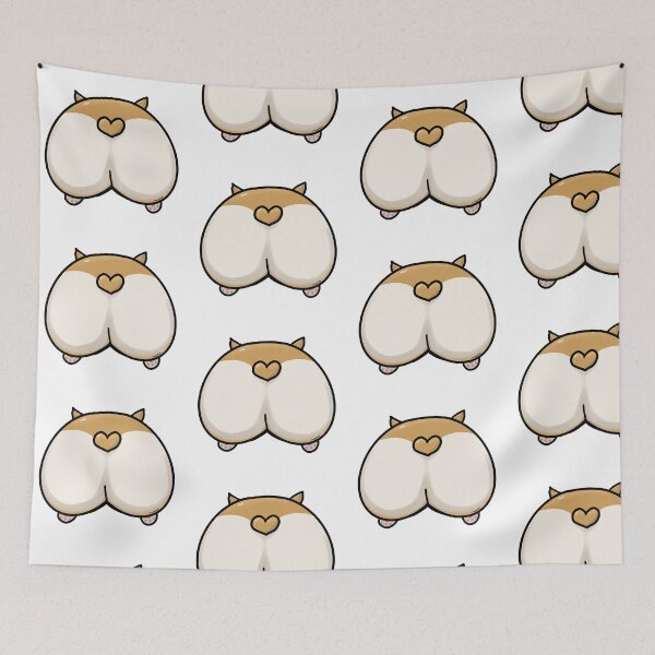 Item preview, Cute Heart Corgi Butt Bum  designed and sold by TunafishArt.
