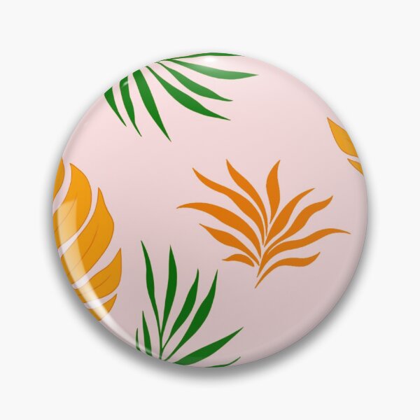 Item preview, Peachy Pink Orange and Green Tropical Leaf Pattern designed and sold by Cute Designs Shop.