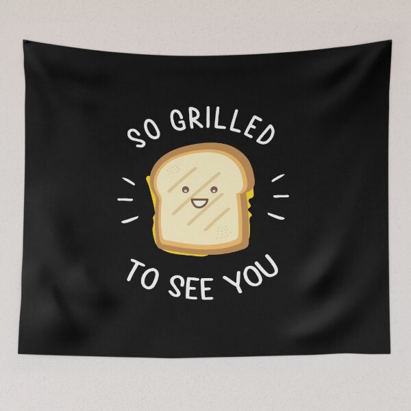 Item preview, So Grilled To See You - Funny Sandwich Pun designed and sold by silverhexagon.