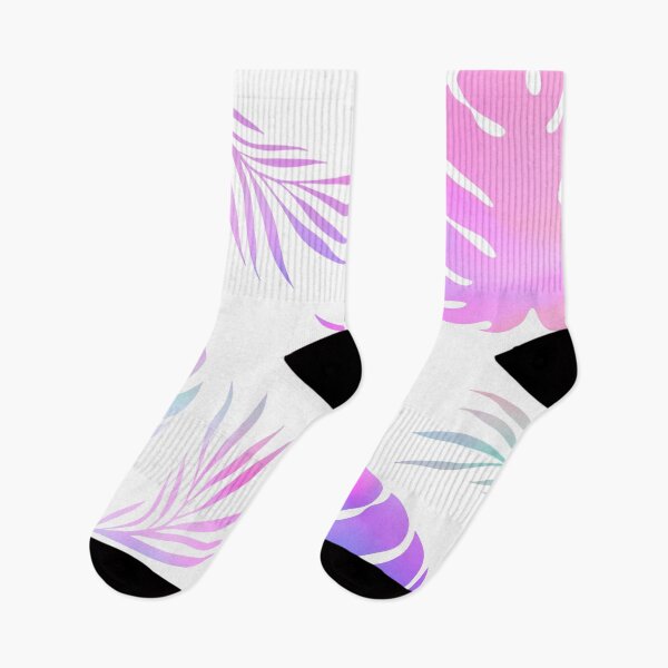 Item preview, Pastel Tie dye with Orange and Green Tropical Leaf Pattern designed and sold by Cute Designs Shop.