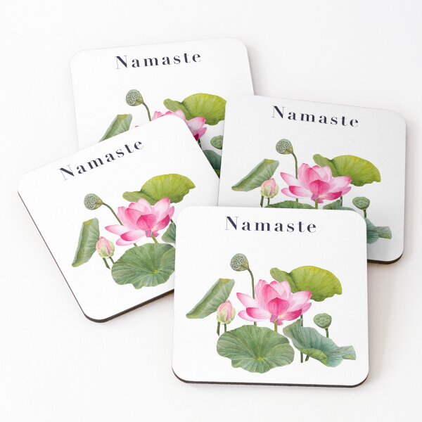 Item preview, Watercolor lotus pattern dark navy designed and sold by fengyuhao.