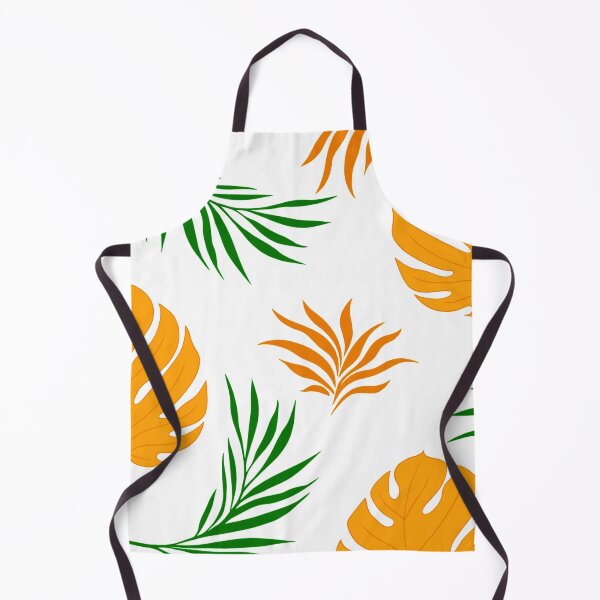 Item preview, Burnt Orange and Green Large Tropical Leaf Pattern designed and sold by Cute Designs Shop.