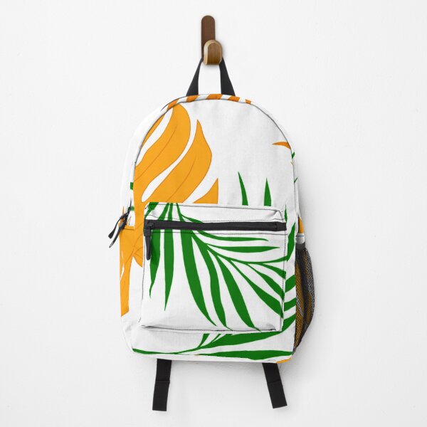 Item preview, Burnt Orange and Green Large Tropical Leaf Pattern designed and sold by Cute Designs Shop.