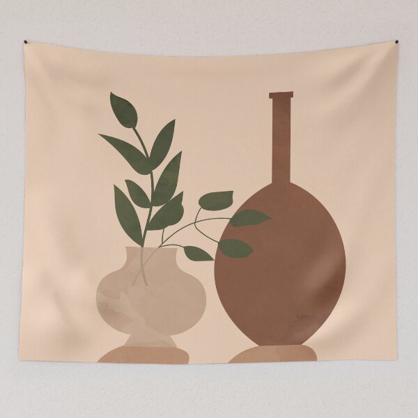 Item preview, Pottery Vases Plant, Boho, Scandinavian, Botanical Artwork designed and sold by technicolorable_art.