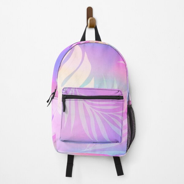 Item preview, Pink and Purple Pastel Tie dye with Orange and Green Tropical Leaf Pattern designed and sold by Cute Designs Shop.