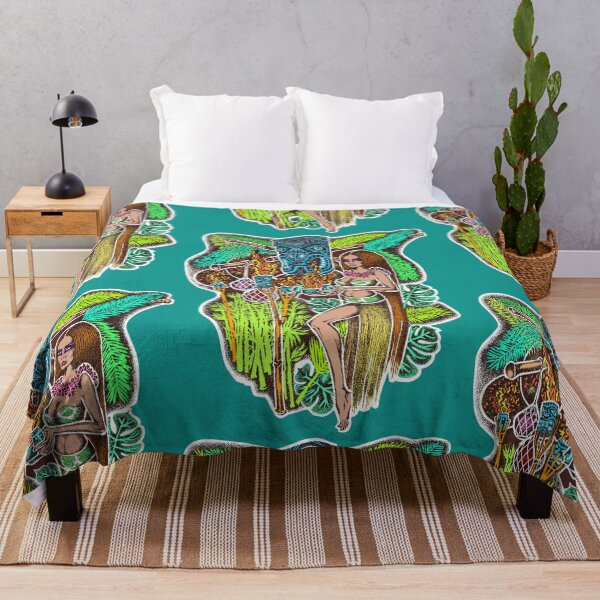 Item preview, Tiki style fantasy, polinesian retro pin up, exotica plants, tiki god essential, hawaiian sexy girl designed and sold by Francesco Carli.
