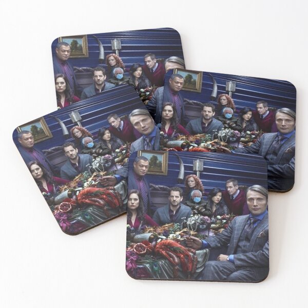 Item preview, Bernie Sanders Sitting With Mittens at Hannibal Lecter's Dinner Party designed and sold by KBmedley.