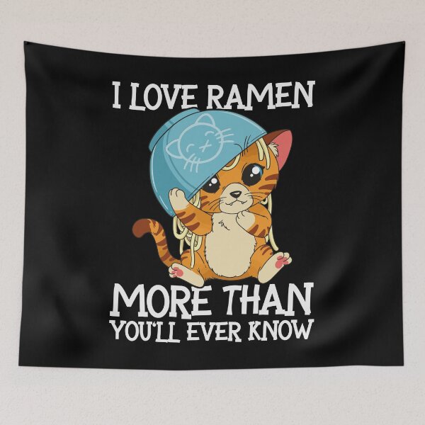 Item preview, I love ramen more than you'll ever know |Kawaii cat designed and sold by FalkDania.