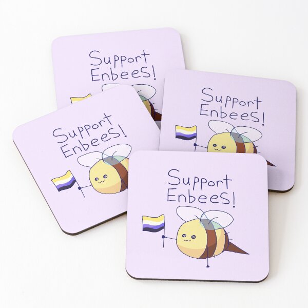 Item preview, Cute nonbinary pride bee pun designed and sold by ForTheFrogWar.
