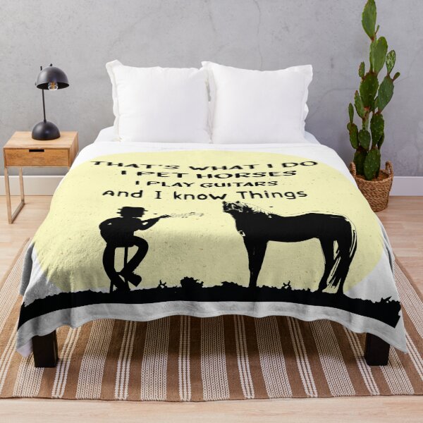 Item preview, That's What I Do I pet Horses I Play Guitars & I know Things T-Shirt   designed and sold by JOHNJORDEN.