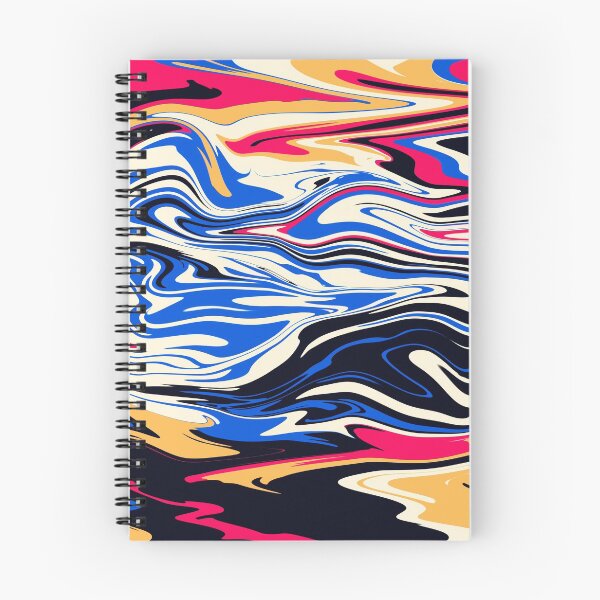 Item preview, red blue orange abstract marble paint designed and sold by meh4u2.