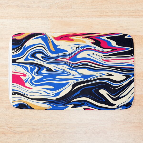 Item preview, red blue orange abstract marble paint designed and sold by meh4u2.