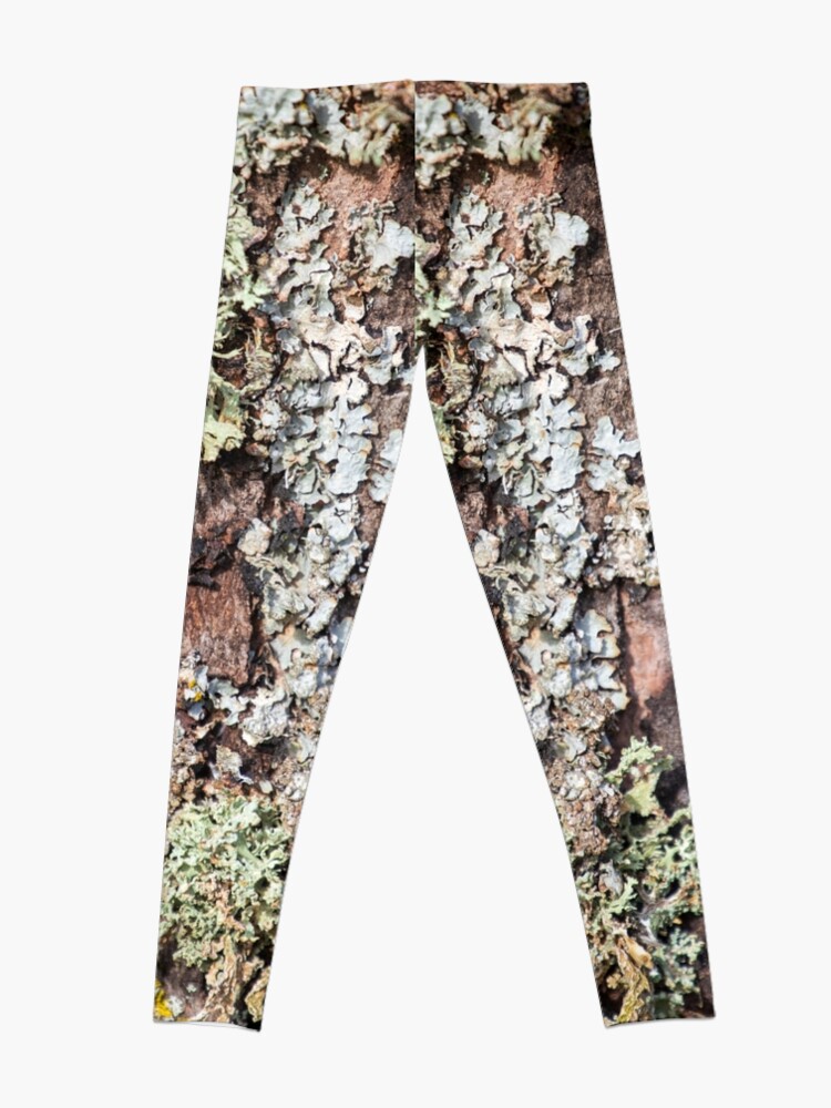 Alternate view of Lichen and Moss on Bark Textured Pattern Leggings