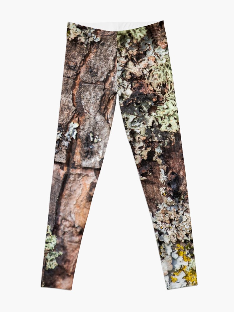 Alternate view of Lichen and Moss on Bark Textured Pattern Leggings