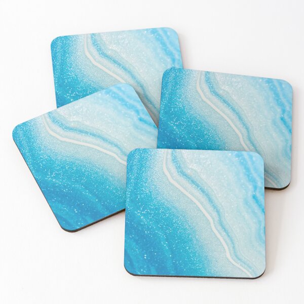 Item preview, Aqua Blue Liquid Marble  designed and sold by newburyboutique.