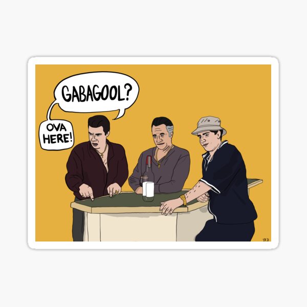 Vista previa del artículo con la obra «¿Gabagool? ¡Ova aquí!», diseñado y vendido por tayfabe.