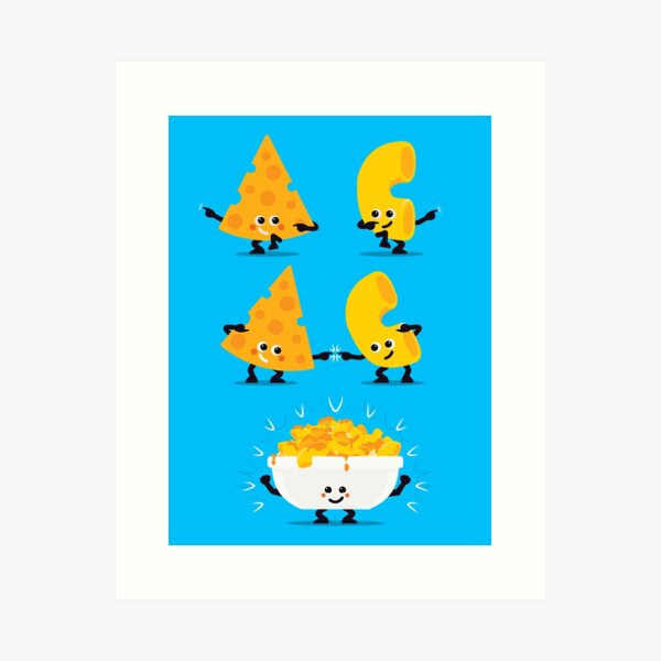 Character Fusion - Mac N Cheese Art Print
