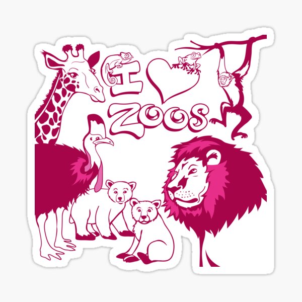 Item preview, I Love Zoos (pink 2015) designed and sold by Peppermint Narwhal.