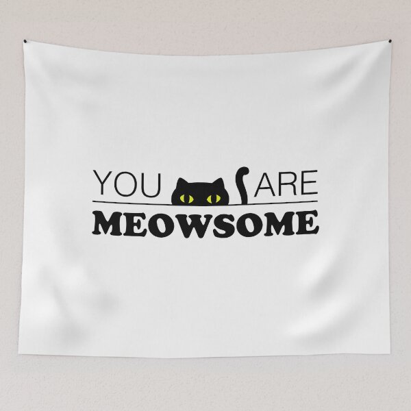 Item preview, You Are Meowsome - Black Cat Yellow Eyes - Meow designed and sold by NoMatterLab.