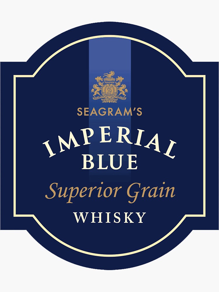 "Vintage Imperial Blue Seagrams" Sticker for Sale by momori34 Redbubble