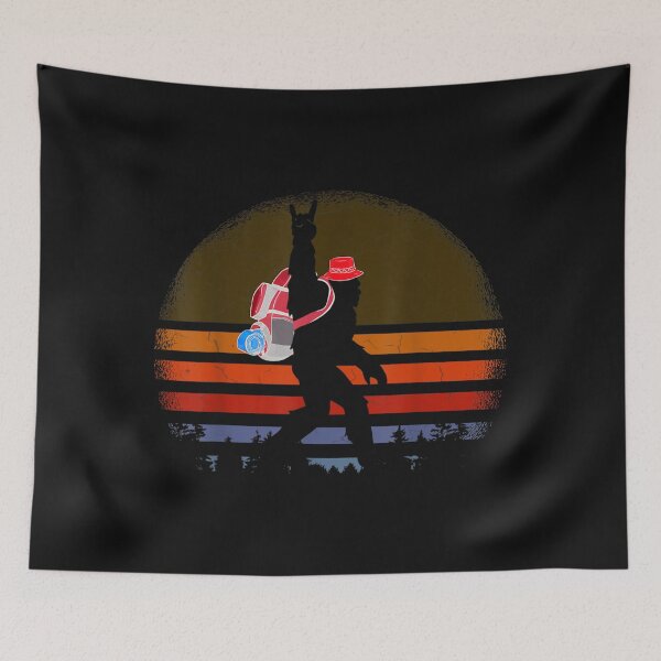 Item preview, Cool Retro Vintage Outdoor Adventure Hiking Bigfoot Gift designed and sold by ALISONABBOTTAU.