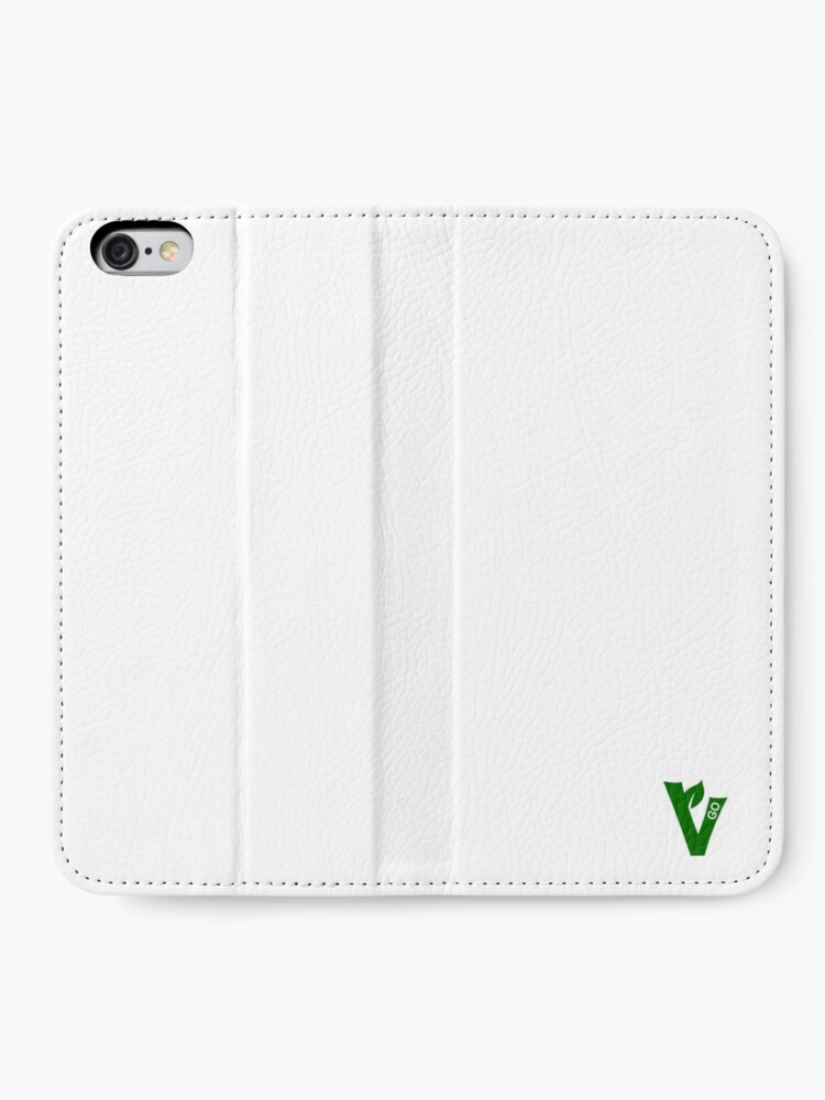 Thumbnail 2 of 6, iPhone Wallet, V for vegan - small designed and sold by reIntegration.
