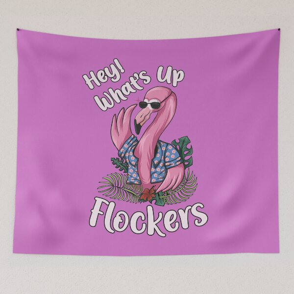 Item preview, Whats UP Flockers Cute Funny Flamingo Lover Gift designed and sold by TeeServes.