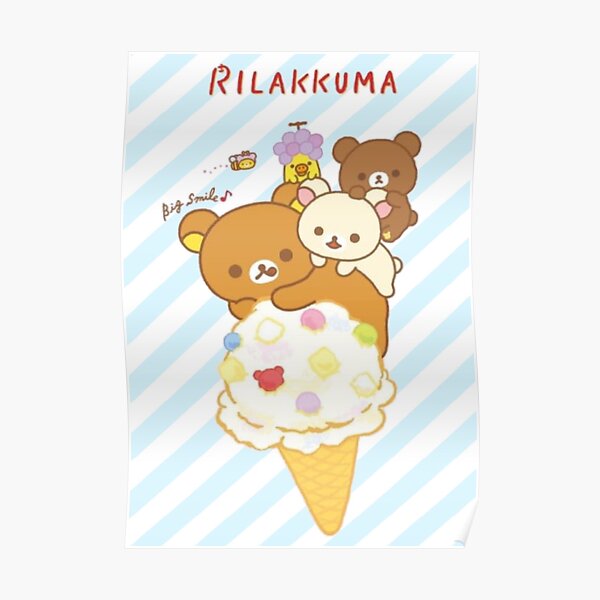 Cute Rilakkuma Ice cream Poster