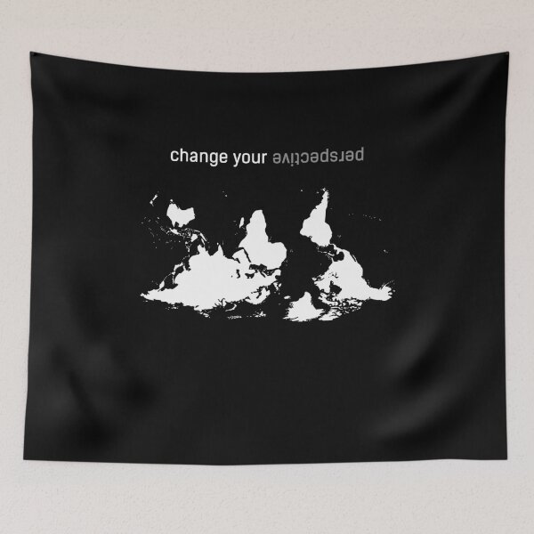 Item preview, Change Your Perspective Inspirational World Map Graphic designed and sold by sillyquestions.