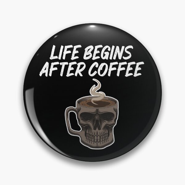Item preview, Life Begins After Coffee Skull Coffee Mug Cup designed and sold by TheButtonCrew.
