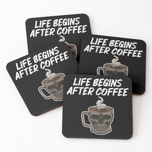 Item preview, Life Begins After Coffee Skull Coffee Mug Cup designed and sold by TheButtonCrew.