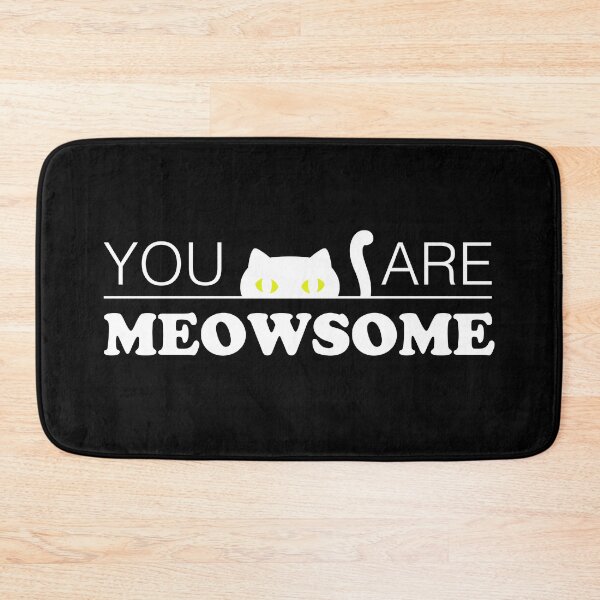 Item preview, You Are Meowsome - White Cat Yellow Eyes - Meow designed and sold by NoMatterLab.
