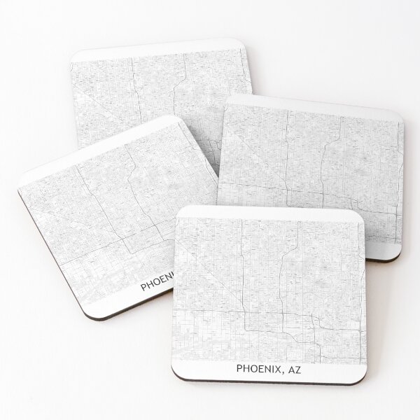 Item preview, Phoenix, AZ Hexadic Topographical Map Black and White designed and sold by PGHPhotoCo.
