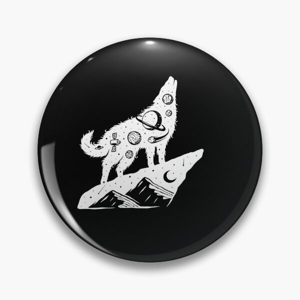 Item preview, Vintage Solar System Cosmic Howling Wolf designed and sold by aMortalArtist.