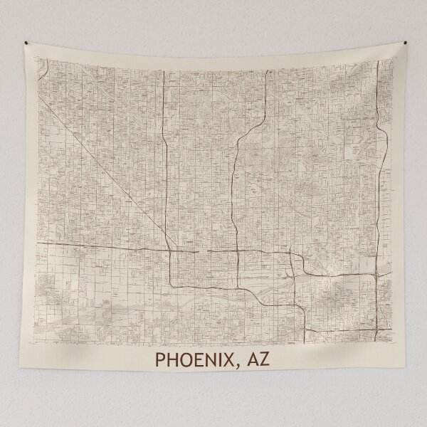 Item preview, Phoenix, AZ Hexadic Topographical Map Vintage designed and sold by PGHPhotoCo.